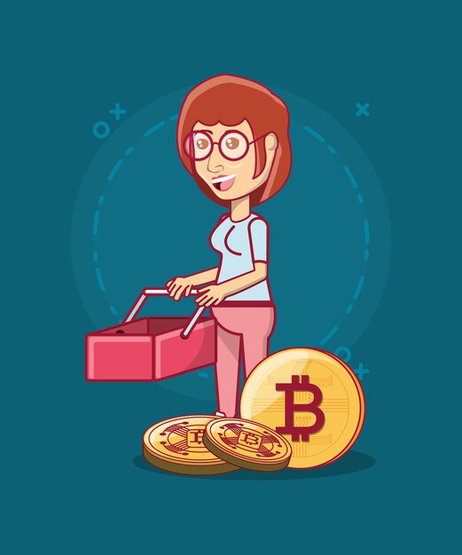 Diseño de concepto de criptomoneda