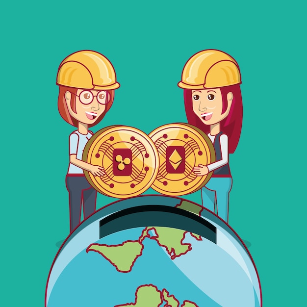 Diseño de concepto de criptomoneda