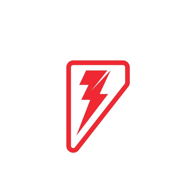 Diseño de concepto de icono de vector de ilustración de perno de trueno flash