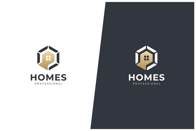 Diseño de concepto de logotipo de vector de casa para renovación de bienes raíces Estructura y arquitectura modernas