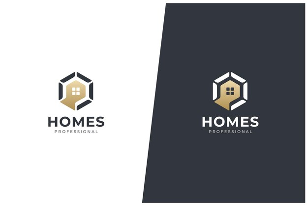 Diseño de concepto de logotipo de vector de casa para renovación de bienes raíces estructura y arquitectura modernas