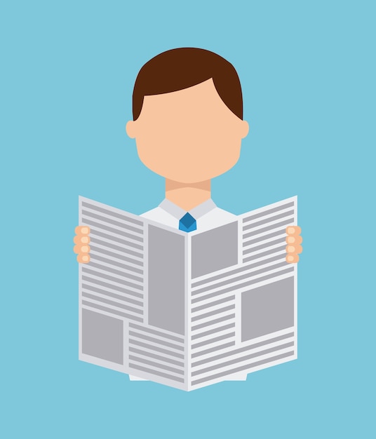 diseño de concepto de noticias, gráfico de vector ilustración eps10
