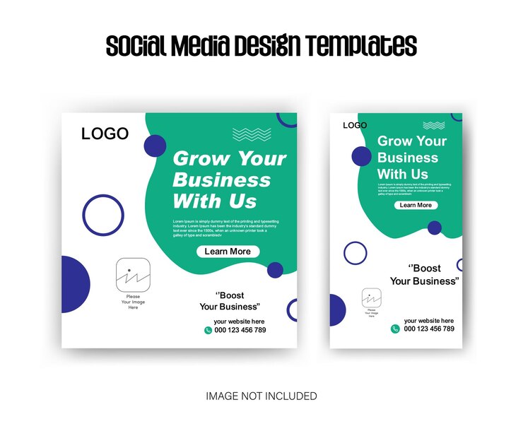 diseño de concepto de plantillas de anuncios de redes sociales