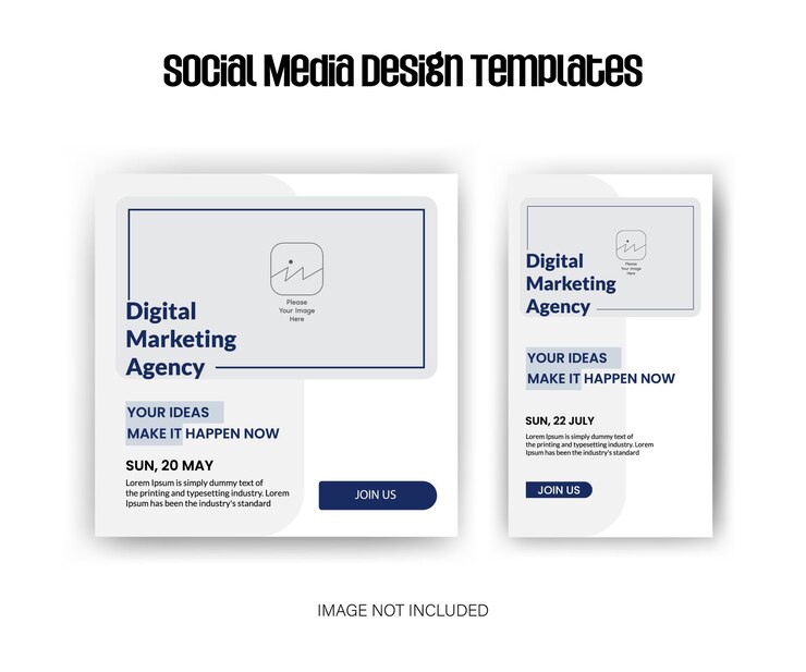 diseño de concepto de plantillas de anuncios de redes sociales