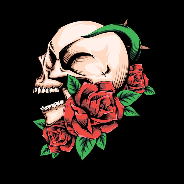 Diseño de concepto de Rose Skull