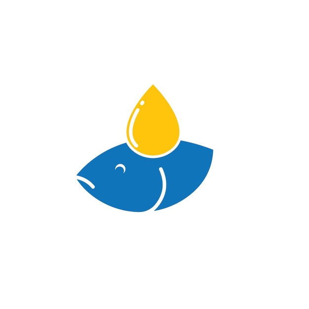 Diseño de concepto de vector de icono de aceite de pescado