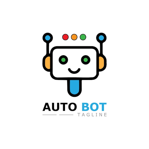 Diseño de concepto de vector de icono de robot