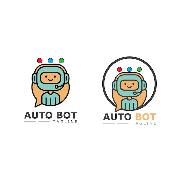Diseño de concepto de vector de icono de robot