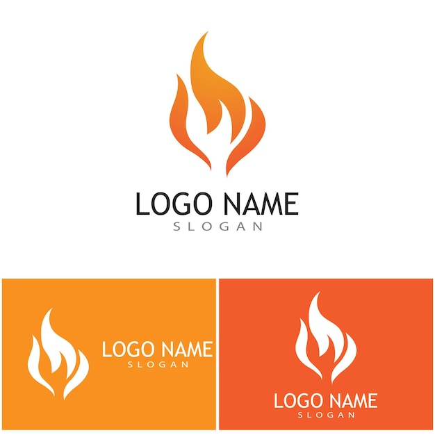 Diseño de concepto de vector de logotipo de llama de fuego