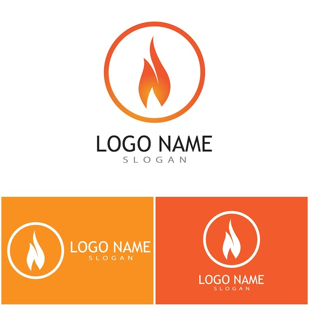 Diseño de concepto de vector de logotipo de llama de fuego