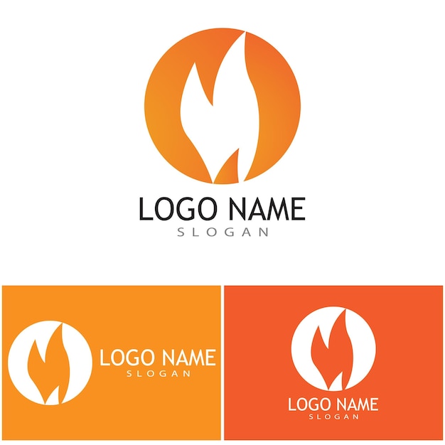 Diseño de concepto de vector de logotipo de llama de fuego