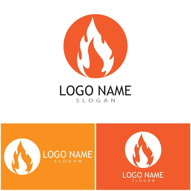 Diseño de concepto de vector de logotipo de llama de fuego