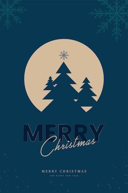 Un diseño conceptual de banner de tarjetas de felicitación premium en ilustración vectorial de Feliz Navidad