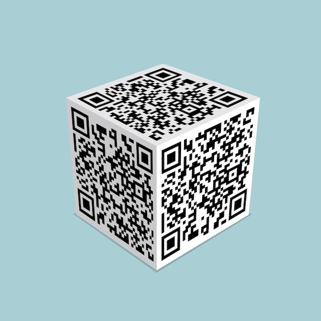 Diseño conceptual de código bidimensional, es la forma del cubo.