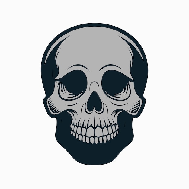 diseño conceptual de cráneo humano vintage de vector libre