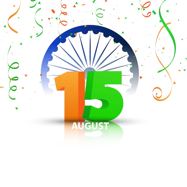 Diseño conceptual del día de la independencia india gráficos. celebración de saludo