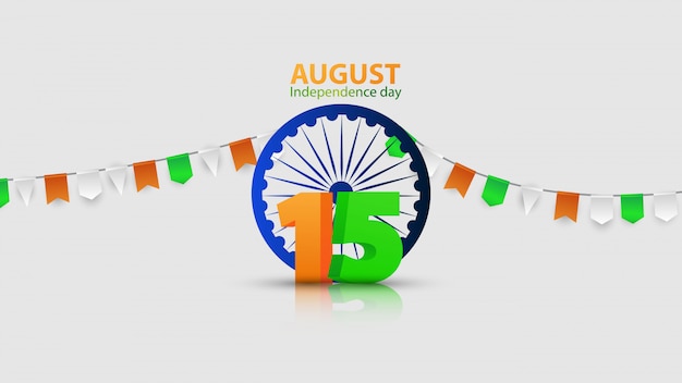 Diseño conceptual independence day india graphics