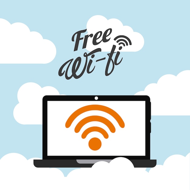diseño de conexión wifi, ilustración vectorial gráfico eps10