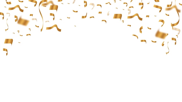 Vector diseño de confeti dorado para la celebración