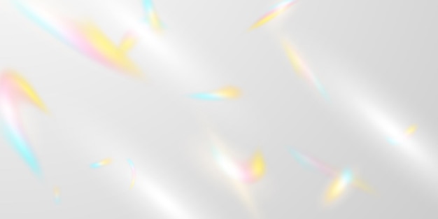 Diseño de confeti con ilustración de vector de efecto de luz de arco iris