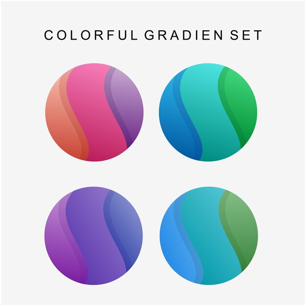 Diseño de conjunto degradado colorido