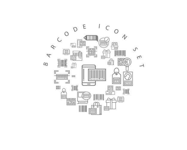 Diseño de conjunto de iconos de código de barras