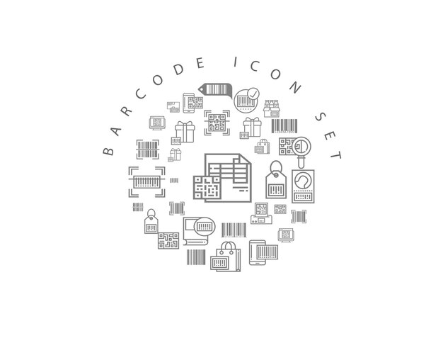 Diseño de conjunto de iconos de código de barras