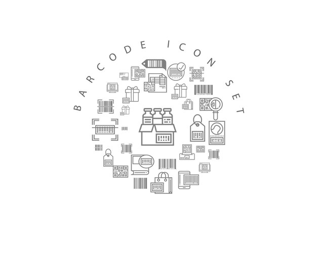 Diseño de conjunto de iconos de código de barras