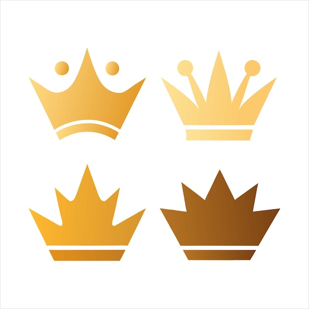 Diseño del conjunto de iconos de la corona real
