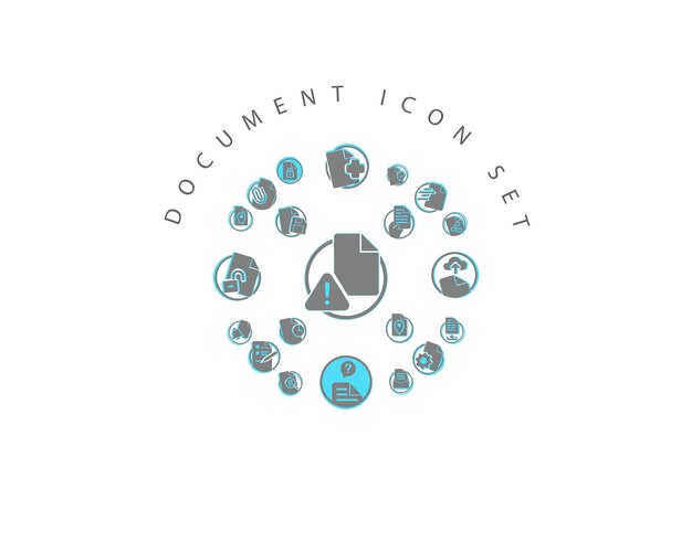 Diseño de conjunto de iconos de documento