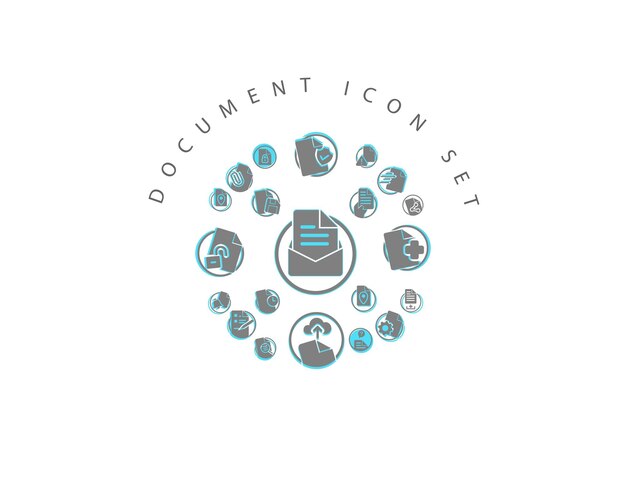 Diseño de conjunto de iconos de documento