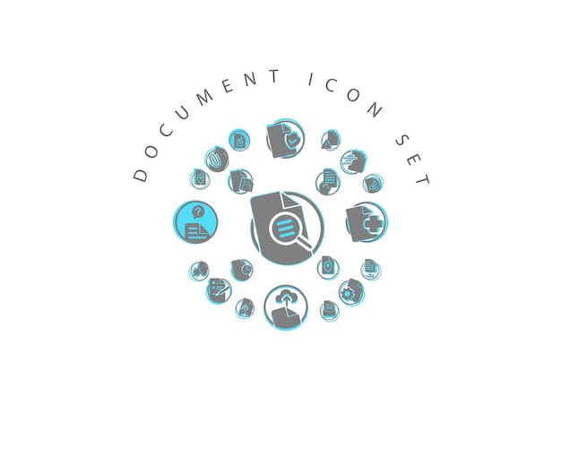 Diseño de conjunto de iconos de documento