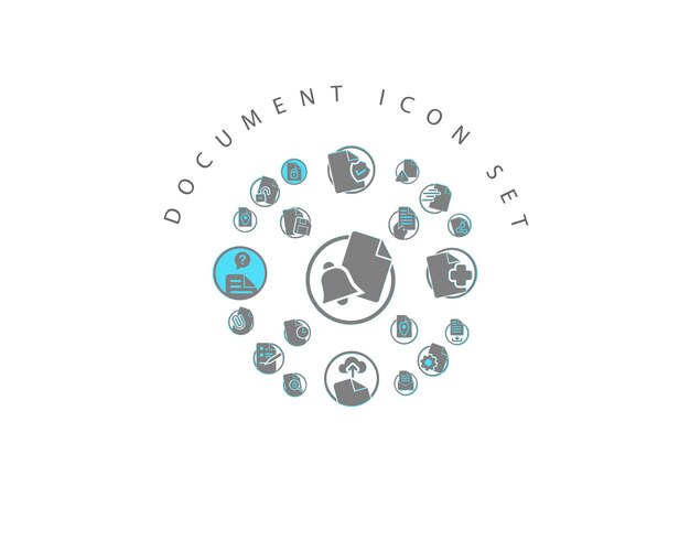 Diseño de conjunto de iconos de documento