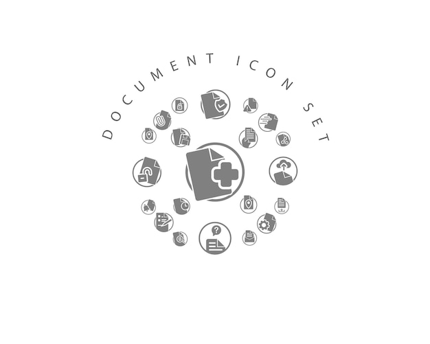 Diseño de conjunto de iconos de documento