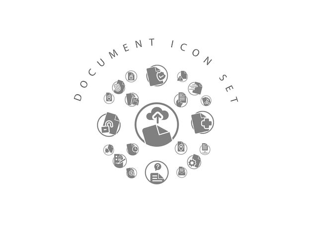 Diseño de conjunto de iconos de documento