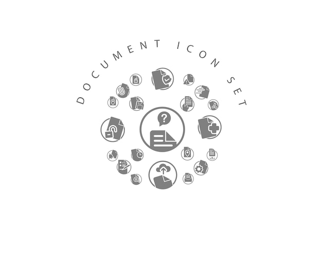 Diseño de conjunto de iconos de documento