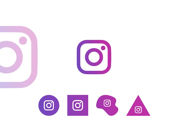 Diseño de conjunto de iconos de instagram