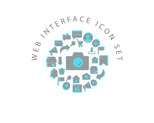 Diseño de conjunto de iconos de interfaz web
