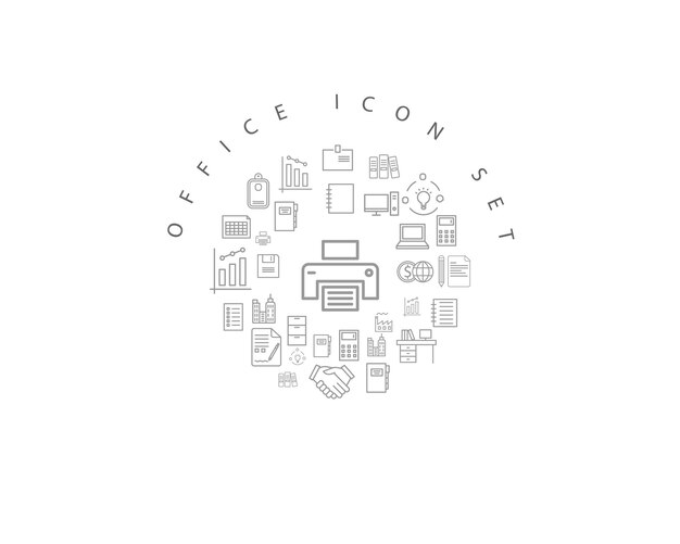 diseño de conjunto de iconos de oficina