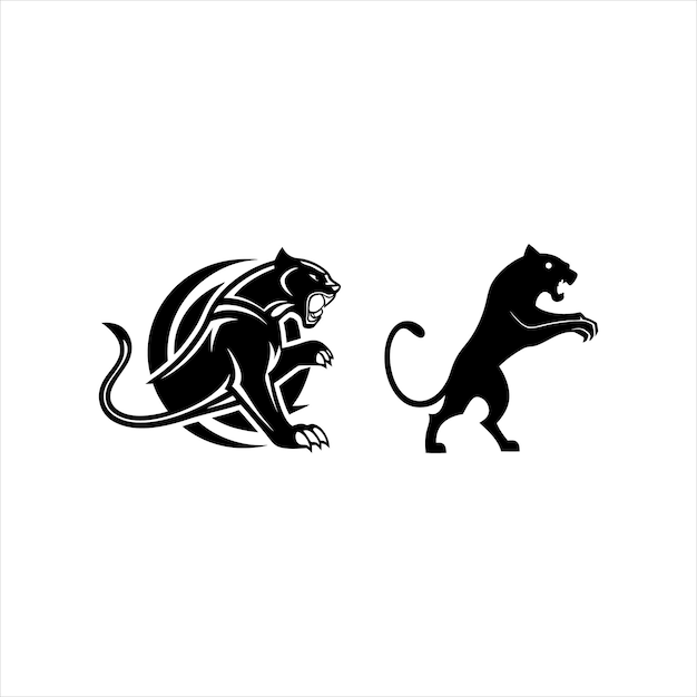 diseño del conjunto de iconos de pantera