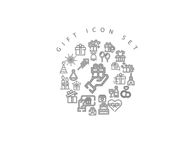 Diseño de conjunto de iconos de plantas