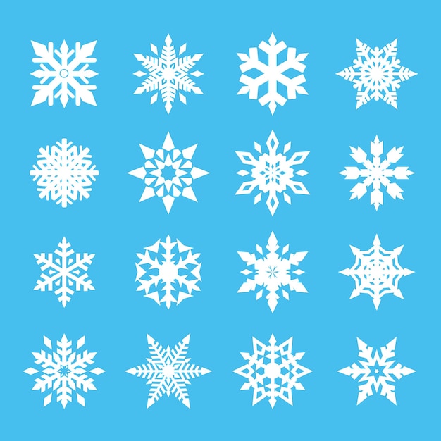Diseño del conjunto de iconos de Snowflake