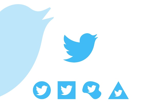 Vector diseño de conjunto de iconos de twitter