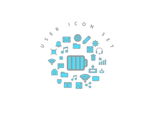 Diseño de conjunto de iconos de usuario