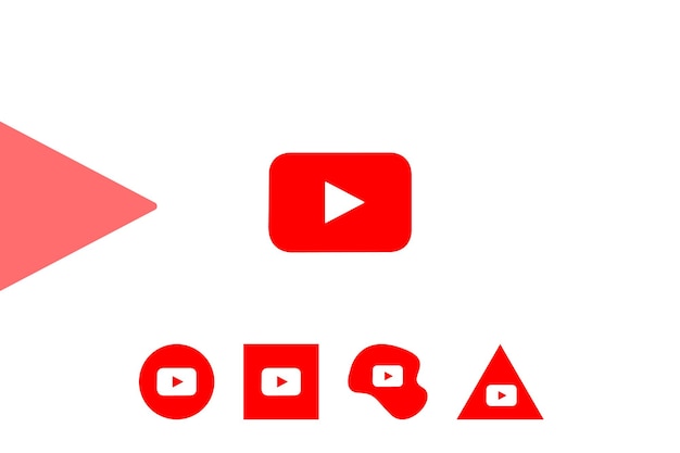 Diseño de conjunto de iconos de youtube