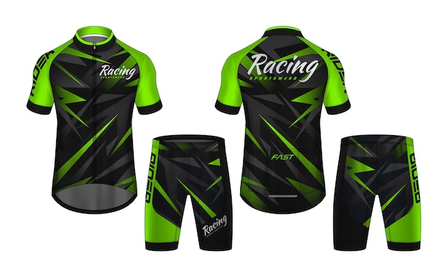 Vector diseño de conjunto de jersey de ciclismo