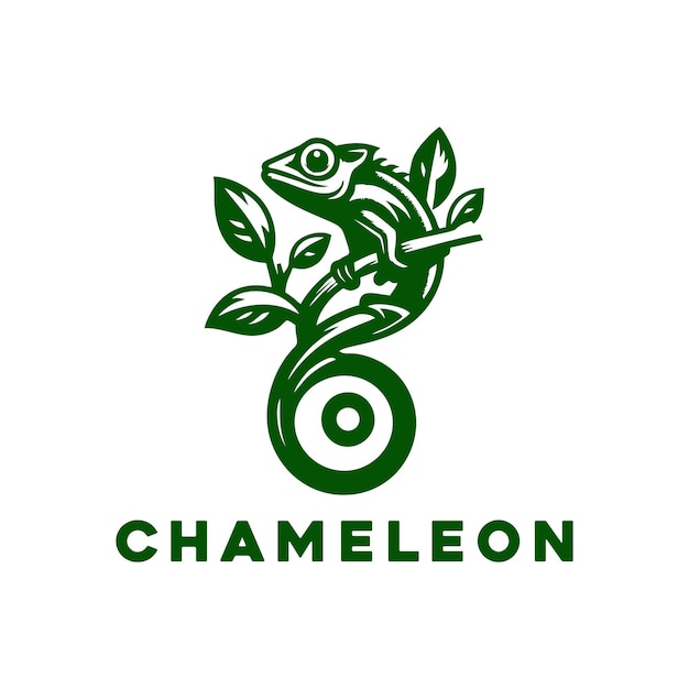 Diseño del conjunto de logotipos de camaleón Ilustración vectorial Diseño del logotipo de camareón