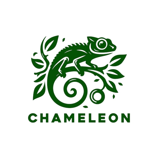 Diseño del conjunto de logotipos de camaleón Ilustración vectorial Diseño del logotipo de camareón