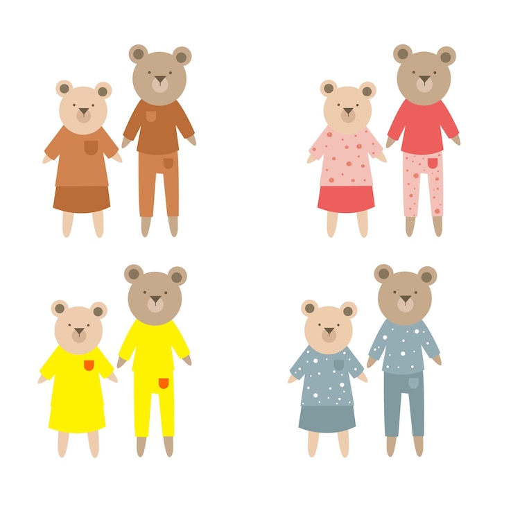 Vector diseño de conjunto de muñecas de ilustración