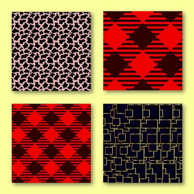 Diseño de conjunto de patrón desvergonzado abstracto y único